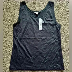 NWT Pendleton Sleeveless Tank Top Black Size Medium